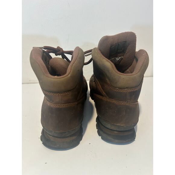 Timberland Euro Women’s Size 9.5W Brown Leather Lace Up Hiking Boots 95100 - Picture 4 of 5